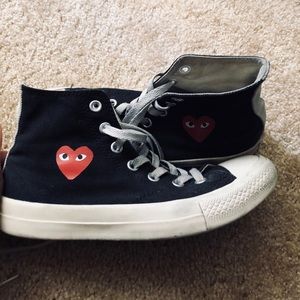 Comme Des Garçons Play Converse black high tops